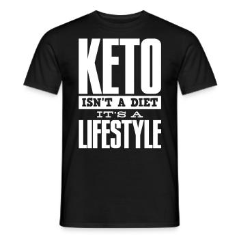 Keto-Diät, Kohlenhydratfreie Ernährung, Keto - Männer T-Shirt - Schwarz - Vorne - AI Model Male 178 light (178cm)