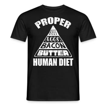Keto-Diät, Kohlenhydratfreie Ernährung, Keto - Männer T-Shirt - Schwarz - Vorne - AI Model Male 178 light (178cm)