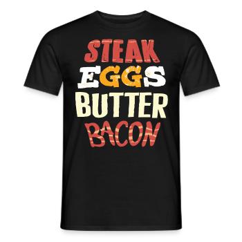 Keto-Diät, Kohlenhydratfreie Ernährung, Keto - Männer T-Shirt - Schwarz - Vorne - AI Model Male 178 light (178cm)