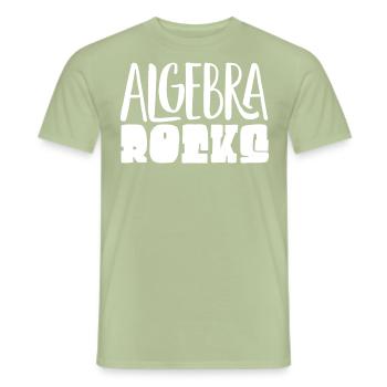 Algebra, Analysis, Science, Mathematics - Men's T-Shirt - sage - Front - AI Model Male 178 light (178cm)