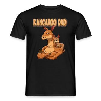Kangaroo Dad für Papas - Männer T-Shirt - Schwarz - Vorne - AI Model Male 178 light (178cm)
