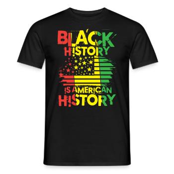 Black Histroy Month Stolz Afro Americkaner für - Männer T-Shirt - Schwarz - Vorne - AI Model Male 178 light (178cm)