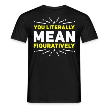 Grammar Police - English Teacher - Men's T-Shirt - black - Front - AI Model Male 178 light (178cm)