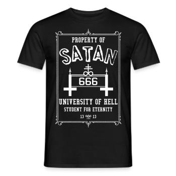 Propriété de Satan - T-shirt homme - noir - Devant - AI Model Male 178 light (178cm)