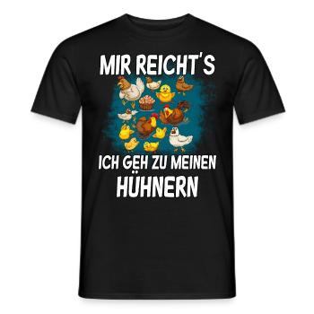 mir reichts hühnerstall - Männer T-Shirt - Schwarz - Vorne - AI Model Male 178 light (178cm)