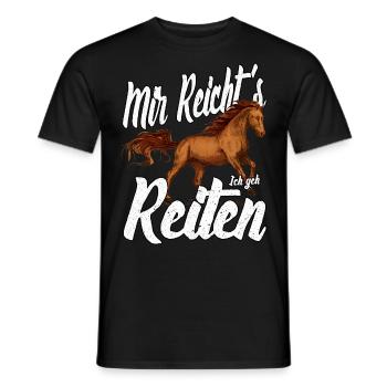 Mir reichts ich geh Reiten - Männer T-Shirt - Schwarz - Vorne - AI Model Male 178 light (178cm)