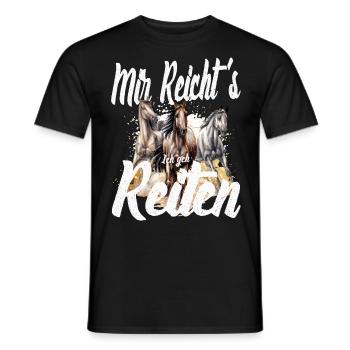 Mir reichts ich geh Reiten - Männer T-Shirt - Schwarz - Vorne - AI Model Male 178 light (178cm)