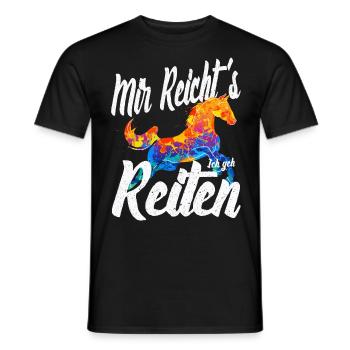 Mir reichts ich geh Reiten - Männer T-Shirt - Schwarz - Vorne - AI Model Male 178 light (178cm)