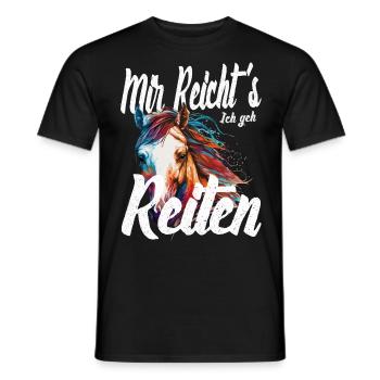 Mir reichts ich geh Reiten - Männer T-Shirt - Schwarz - Vorne - AI Model Male 178 light (178cm)
