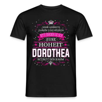 Eure Hoheit Dorothea betritt den Raum - Männer T-Shirt - Schwarz - Vorne - AI Model Male 178 light (178cm)