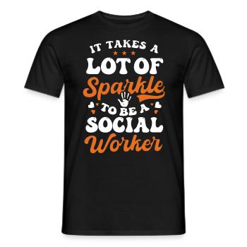 Social worker - Men's T-Shirt - black - Front - AI Model Male 178 light (178cm)
