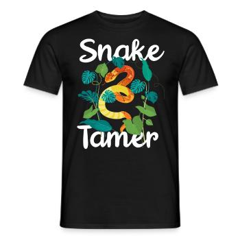 Schlange, Reptil - Schlangen - Männer T-Shirt - Schwarz - Vorne - AI Model Male 178 light (178cm)