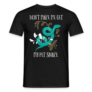 Schlange, Reptil - Schlangen - Männer T-Shirt - Schwarz - Vorne - AI Model Male 178 light (178cm)
