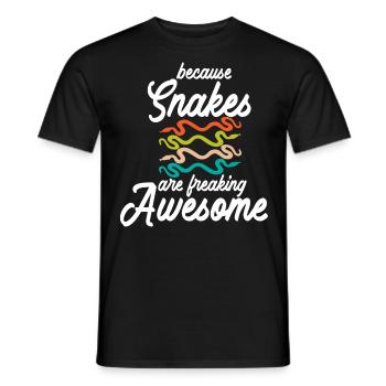 Schlange, Reptil - Schlangen - Männer T-Shirt - Schwarz - Vorne - AI Model Male 178 light (178cm)