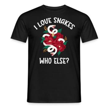 Schlange, Reptil - Schlangen - Männer T-Shirt - Schwarz - Vorne - AI Model Male 178 light (178cm)