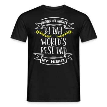 Insurance agent - Men's T-Shirt - black - Front - AI Model Male 178 light (178cm)