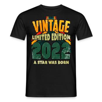 Vintage Edition Year 2022 Birthday Gift - Men's T-Shirt - black - Front - AI Model Male 178 light (178cm)