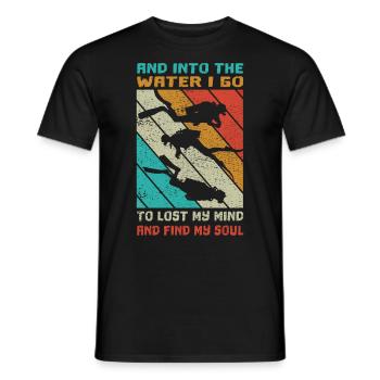 SCUBA Tauchen - Tank Diver Saying - Men's T-Shirt - black - Front - AI Model Male 178 light (178cm)