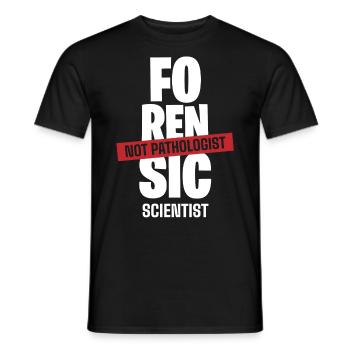 Costume de médecin légiste - T-shirt homme - noir - Devant - AI Model Male 178 light (178cm)