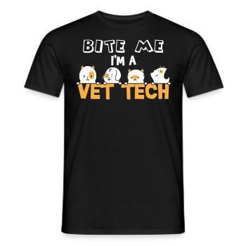vétérinaire, vétérinaire, vétérinaire - T-shirt homme - noir - Devant - AI Model Male 178 light (178cm)