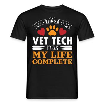 vétérinaire, vétérinaire, vétérinaire - T-shirt homme - noir - Devant - AI Model Male 178 light (178cm)