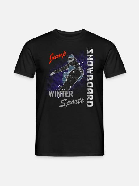 Snowboard Wintersport Snowboarder Winter - Männer T-Shirt - Schwarz
