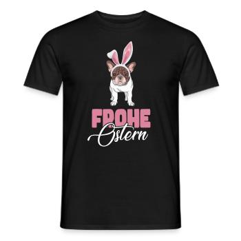Frohe Ostern French Bulldog - Männer T-Shirt - Schwarz - Vorne - AI Model Male 178 light (178cm)