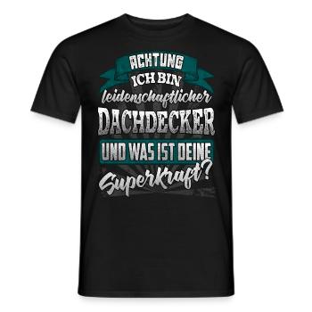 dachdecker handwerk - Männer T-Shirt - Schwarz - Vorne - AI Model Male 178 light (178cm)