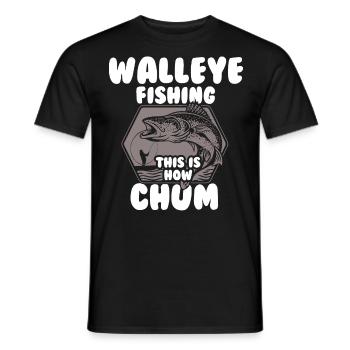Pêche à la perche, poisson, perche, pêche à la perche - T-shirt homme - noir - Devant - AI Model Male 178 light (178cm)