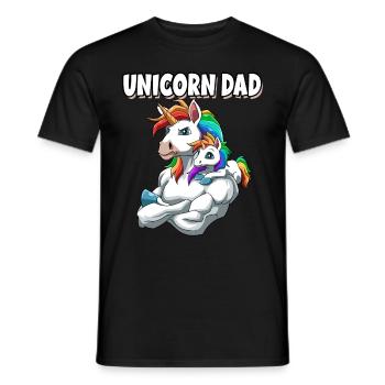 Unicorn Dad für einen Einhorn Liebhaber - Männer T-Shirt - Schwarz - Vorne - AI Model Male 178 light (178cm)