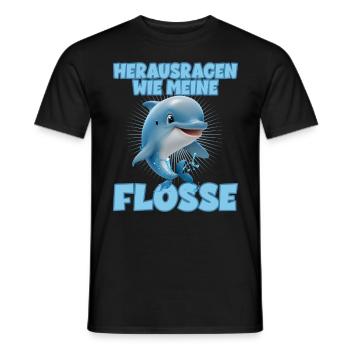 Herausragen wie meine Flosse für einen - Männer T-Shirt - Schwarz - Vorne - AI Model Male 178 light (178cm)