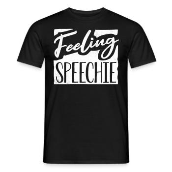 Speech-language pathology, speech-language pathologist - Men's T-Shirt - black - Front - AI Model Male 178 light (178cm)
