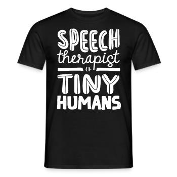 Speech-language pathology, speech-language pathologist - Men's T-Shirt - black - Front - AI Model Male 178 light (178cm)