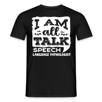 Sprachpathologie, Sprachpathologe - Männer T-Shirt - Schwarz - Vorne - AI Model Male 178 light (178cm)