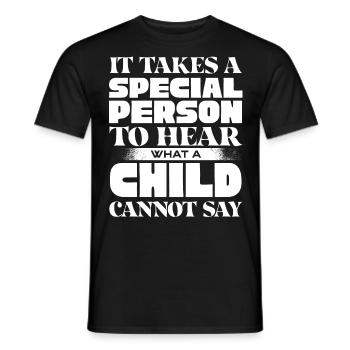 Speech-language pathology, speech-language pathologist - Men's T-Shirt - black - Front - AI Model Male 178 light (178cm)