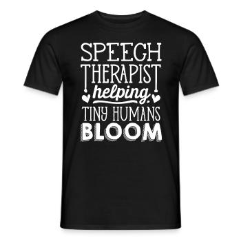 Speech-language pathology, speech-language pathologist - Men's T-Shirt - black - Front - AI Model Male 178 light (178cm)