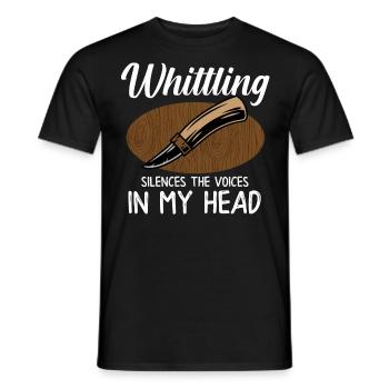 Beavercraft, Whittling, Whittler, Holzhandwerk - Männer T-Shirt - Schwarz - Vorne - AI Model Male 178 light (178cm)