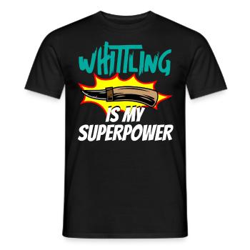 Beavercraft, Whittling, Whittler, Holzhandwerk - Männer T-Shirt - Schwarz - Vorne - AI Model Male 178 light (178cm)