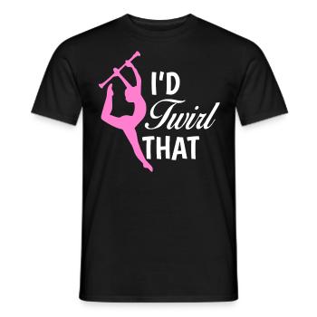 Baton Twirler, Baton Twirling, Gymnastics - Men's T-Shirt - black - Front - AI Model Male 178 light (178cm)