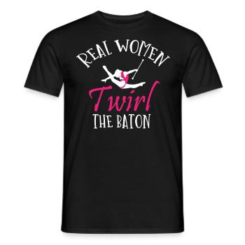 Baton Twirler, Baton Twirling, Gymnastics - Men's T-Shirt - black - Front - AI Model Male 178 light (178cm)