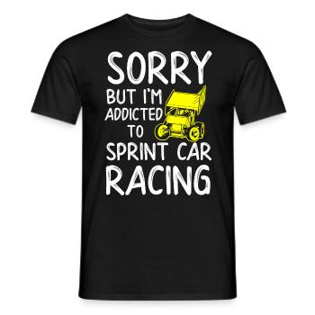 Sprint-Autorennen, Sprintauto, Dirt-Track-Rennen - Männer T-Shirt - Schwarz - Vorne - AI Model Male 178 light (178cm)