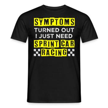 Sprint car races, sprint cars, dirt track races - Men's T-Shirt - black - Front - AI Model Male 178 light (178cm)