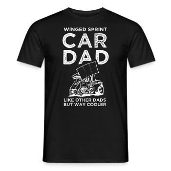 Sprint car races, sprint cars, dirt track races - Men's T-Shirt - black - Front - AI Model Male 178 light (178cm)