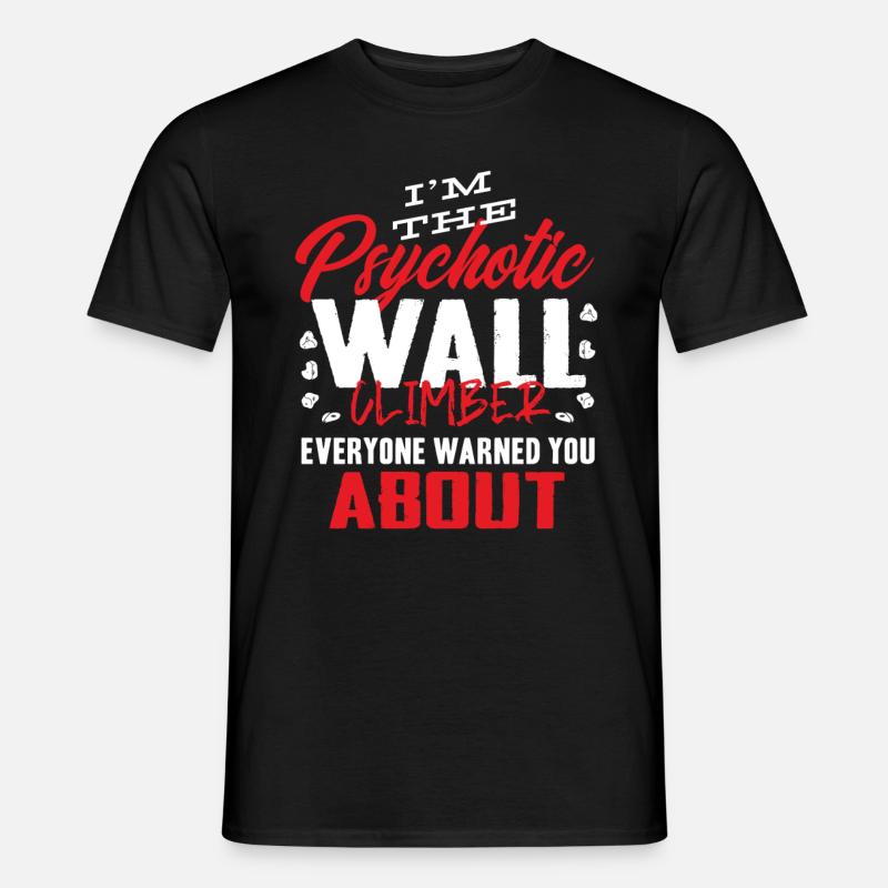 Wandkletterer, Wandklettern - Männer T-Shirt - Schwarz