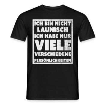 Lustige Sprüche T-Shirt online bestellen ,nur hier - Männer T-Shirt - Schwarz - Vorne - AI Model Male 178 light (178cm)