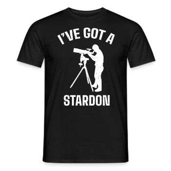Gaz stellaire, Cosmologie, Astronomie - Jumelles - T-shirt homme - noir - Devant - AI Model Male 178 light (178cm)