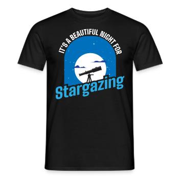 Gaz stellaire, Cosmologie, Astronomie - Jumelles - T-shirt homme - noir - Devant - AI Model Male 178 light (178cm)