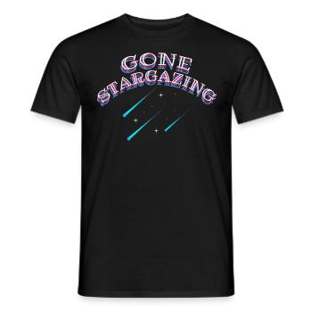 Gaz stellaire, Cosmologie, Astronomie - Jumelles - T-shirt homme - noir - Devant - AI Model Male 178 light (178cm)