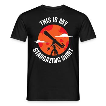 Gaz stellaire, Cosmologie, Astronomie - Jumelles - T-shirt homme - noir - Devant - AI Model Male 178 light (178cm)
