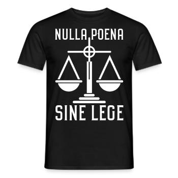 Latein Spruch Richter Nulla Poena Sine Lege - Männer T-Shirt - Schwarz - Vorne - AI Model Male 178 light (178cm)